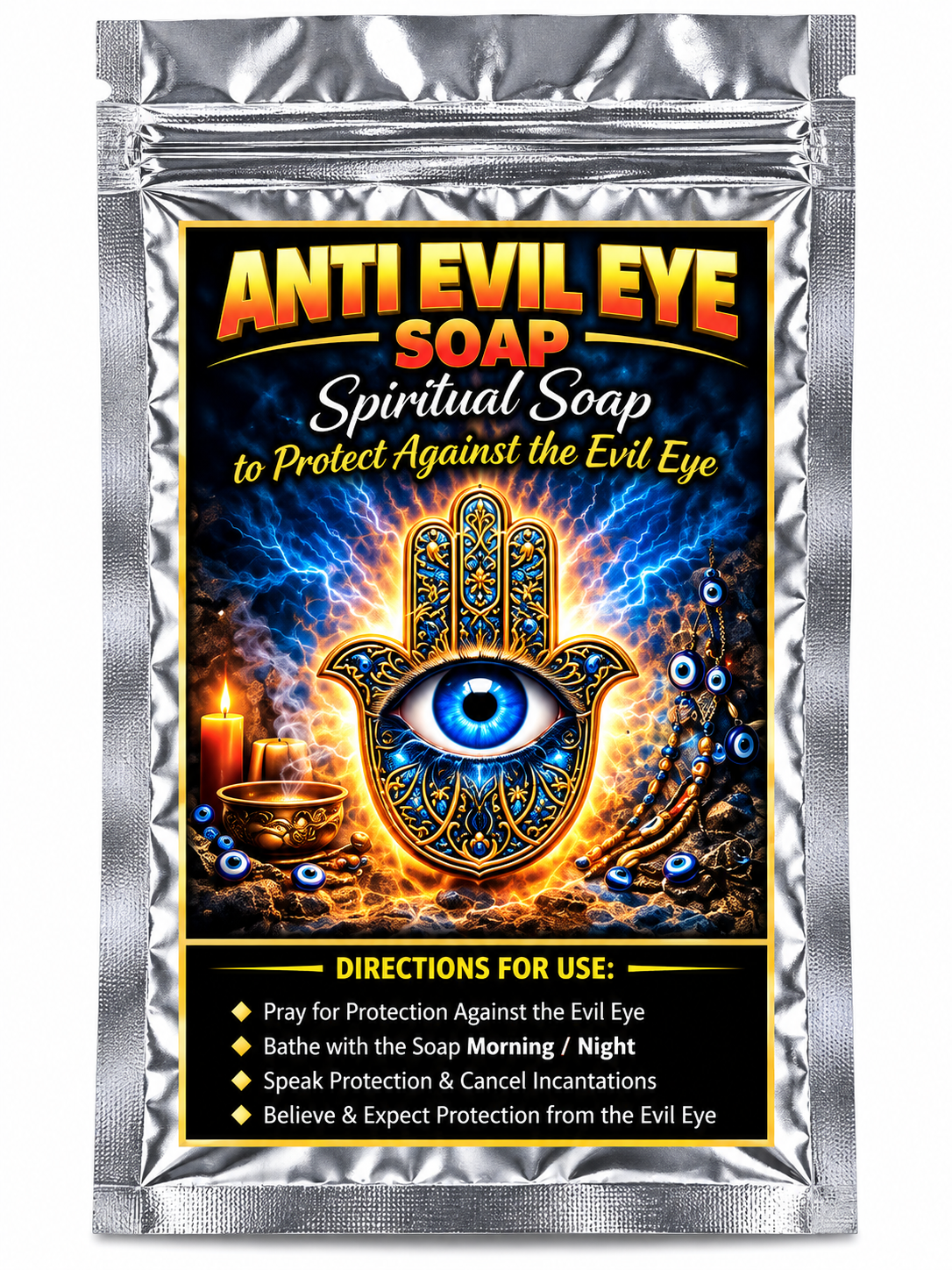 Anti Evil Eye Spiritual Soap – Protection & Spiritual Cleansing – Morning/Night Bath Soap
