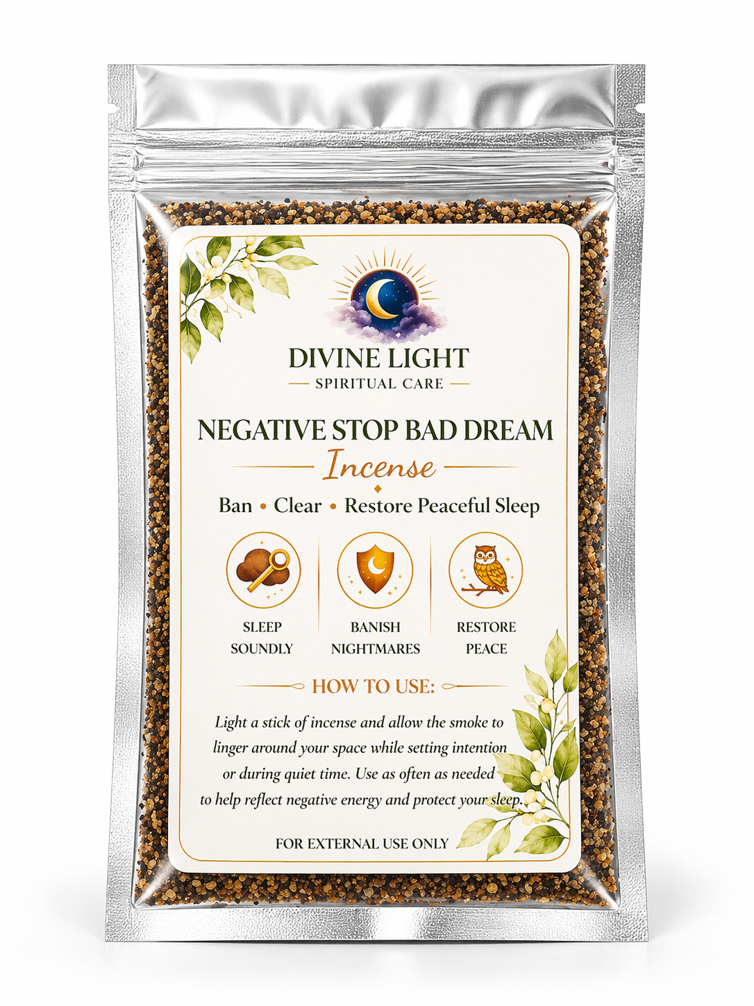 NEGATIVE STOP BAD DREAM SPIRITUAL INCENSE