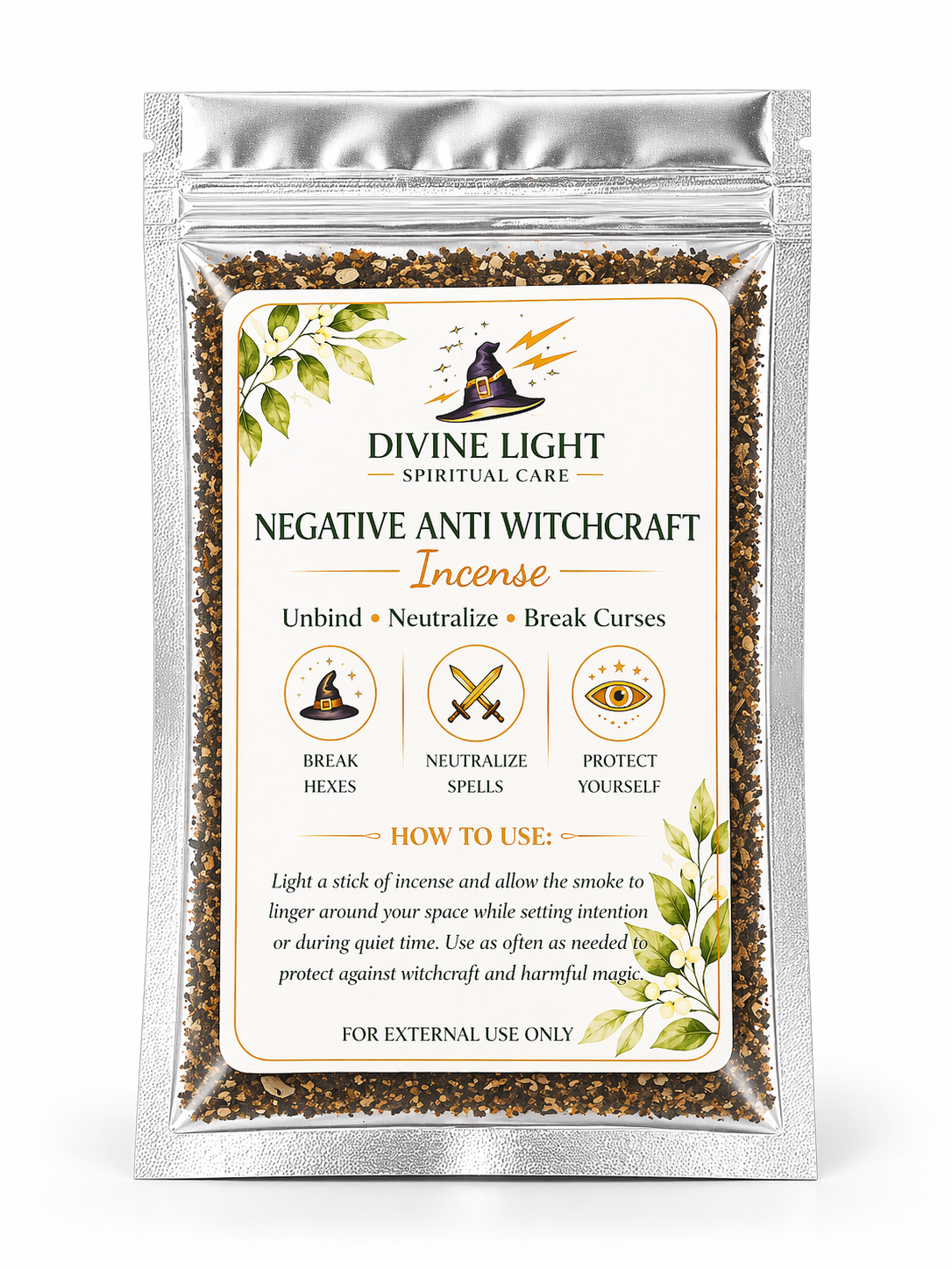 NEGATIVE ANTI WITCHCRAFT SPIRITUAL INCENSE