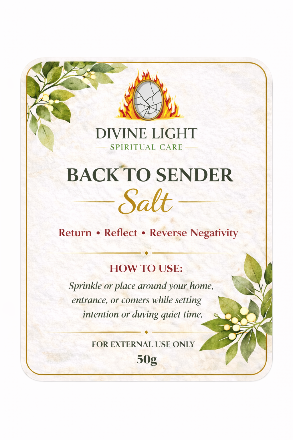 BACK TO SENDER SPIRITUAL SALT