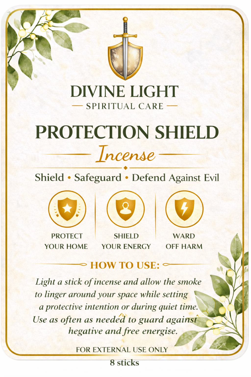 PROTECTION SHIELD SPIRITUAL INCENSE