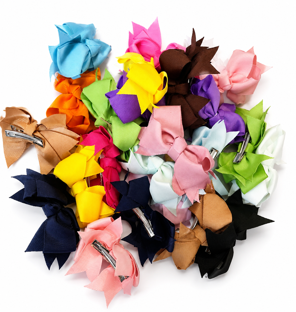 π 10 Pics Colourful Ribbon Hair Bows & Clips β Girls Hair Accessories