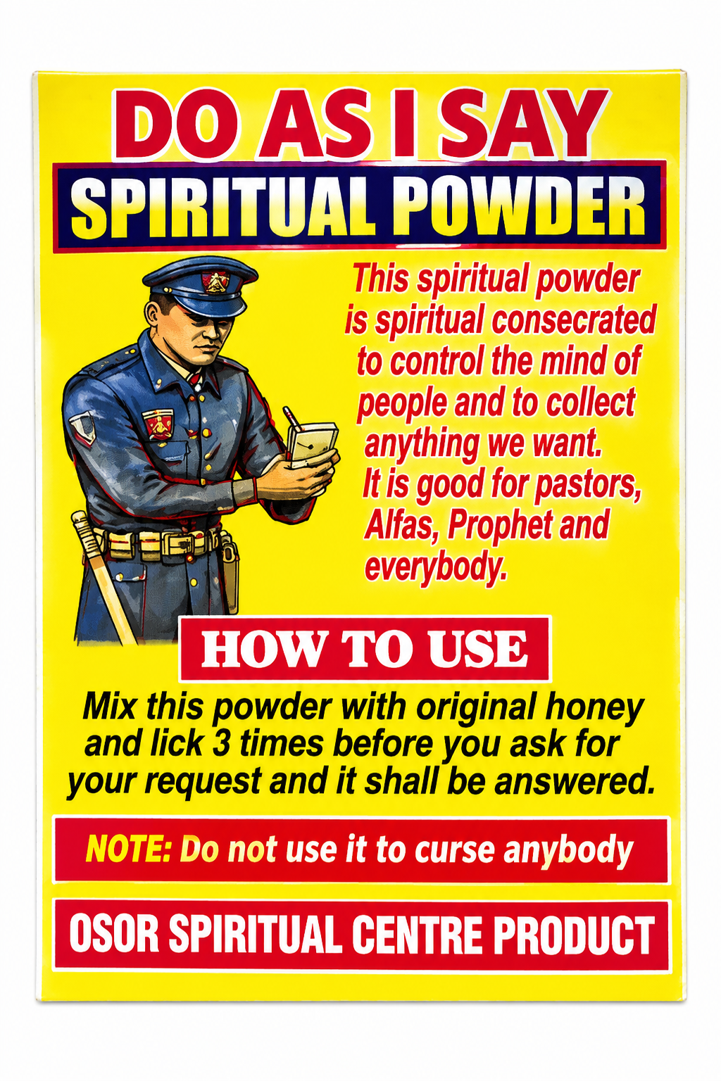 Do As I Say Spiritual Powder – Favour, Influence & Request Spiritual Powder