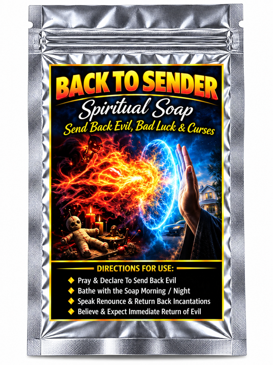 Back to Sender Spiritual Soap – Spiritual Cleansing, Protection & Negative Energy Removal | Morning/Night Bath