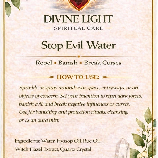 STOP EVIL WATER SPIRITUAL WATER