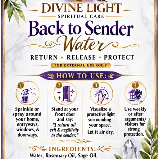 BACK TO SENDER SPIRITUAL WATER