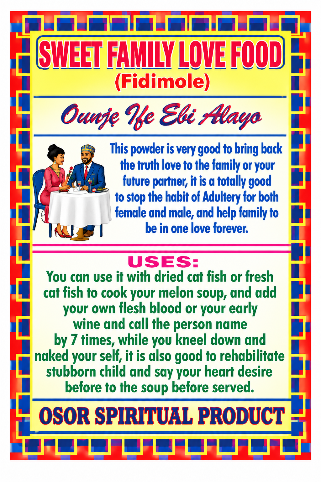 Sweet Family Love Spiritual Powder (Fidimole) – Family Harmony, Love & Reconciliation