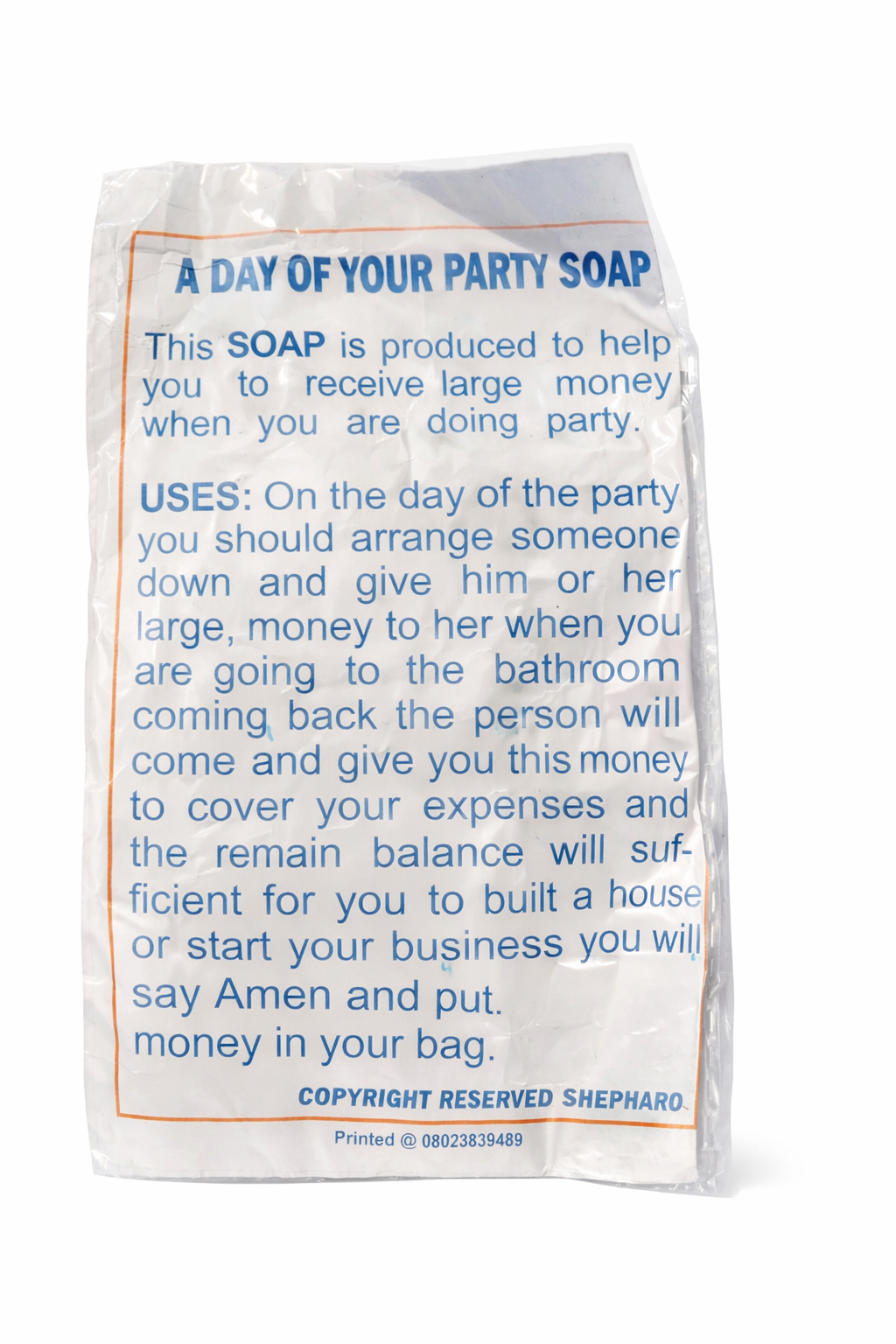 A Day of Your Party Soap Celebration • Favour • Success • Positive Energy(Spend For Me)