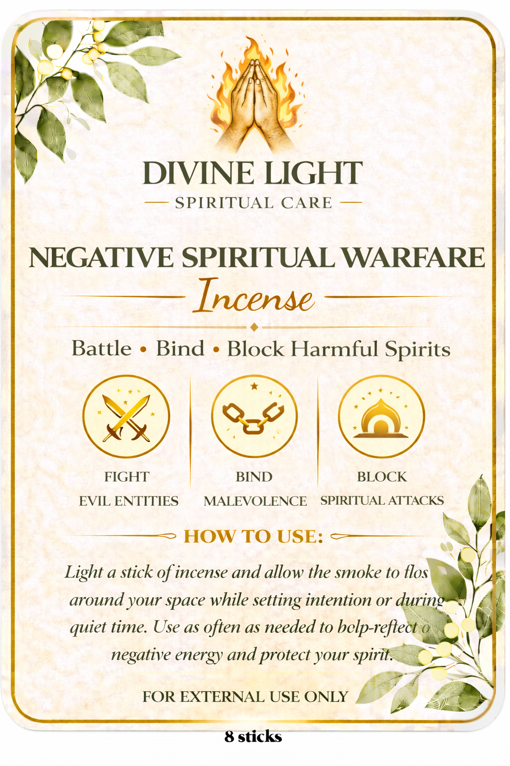 NEGATIVE SPIRITUAL WARFARE SPIRITUAL INCENSE
