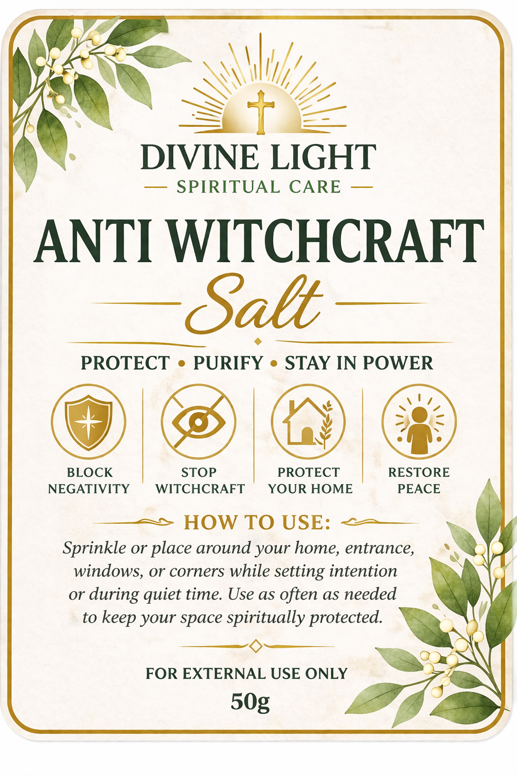 ANTI WITCHCRAFT SPIRITUAL SALT