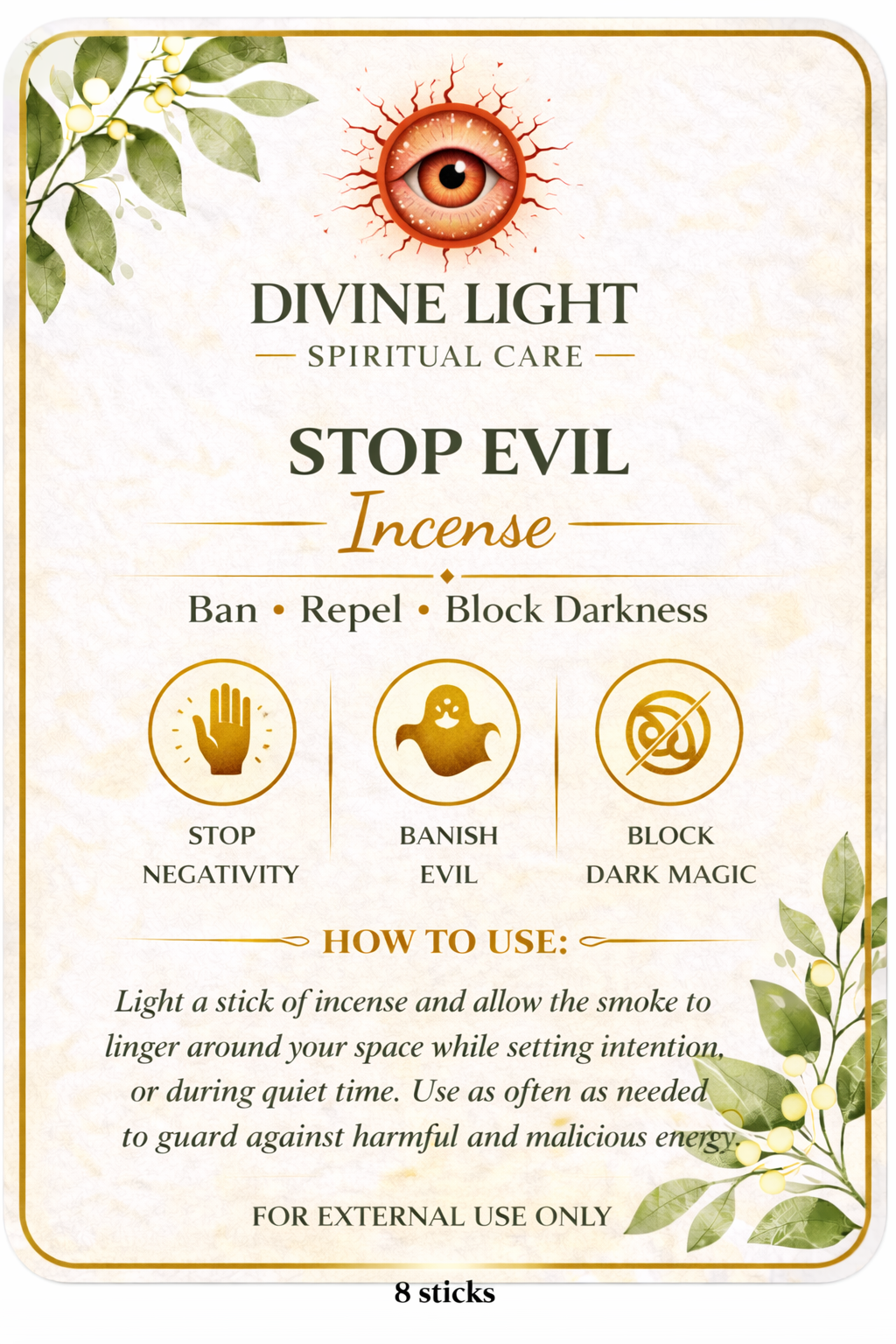 STOP EVIL SPIRITUAL INCENSE