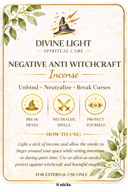 NEGATIVE ANTI WITCHCRAFT SPIRITUAL INCENSE
