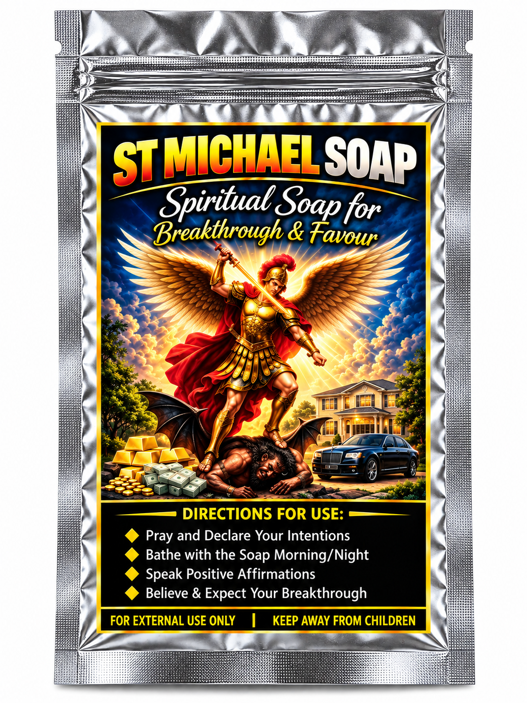 St Michael Spiritual Soap – Breakthrough, & Spiritual Protection | Morning/Night Bath Soap