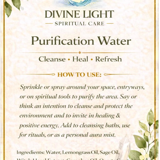 PURIFICATION WATER SPIRITUAL WATER