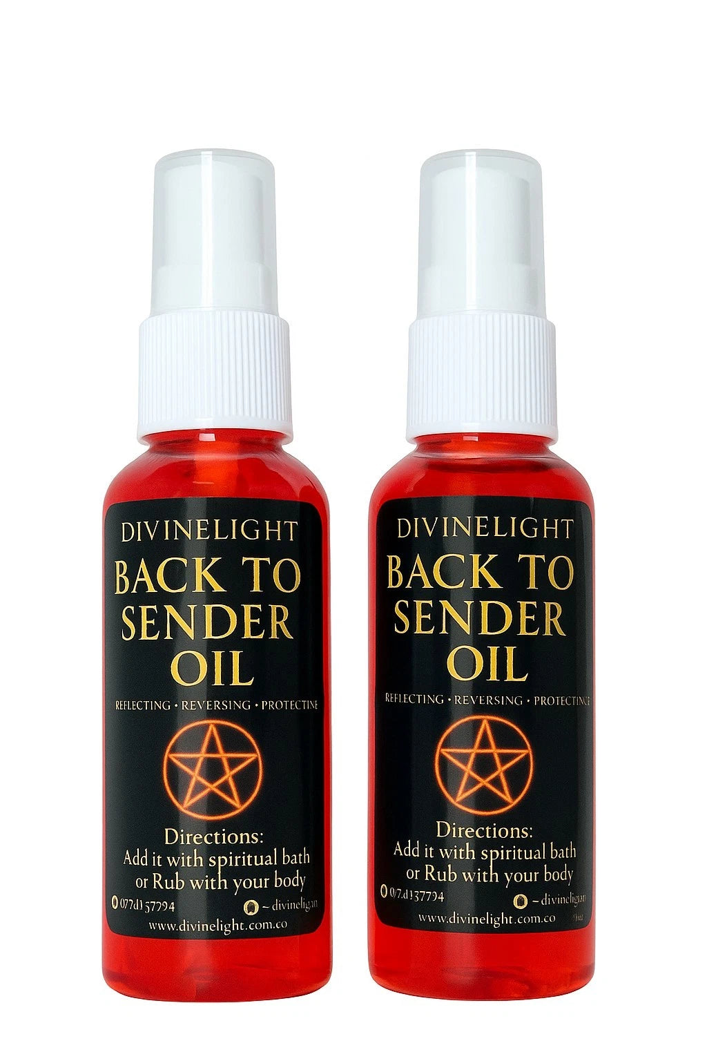 🛡️ Back To Sender Spiritual Oil – 50ml  Reversal • Protection • Spiritual Defence